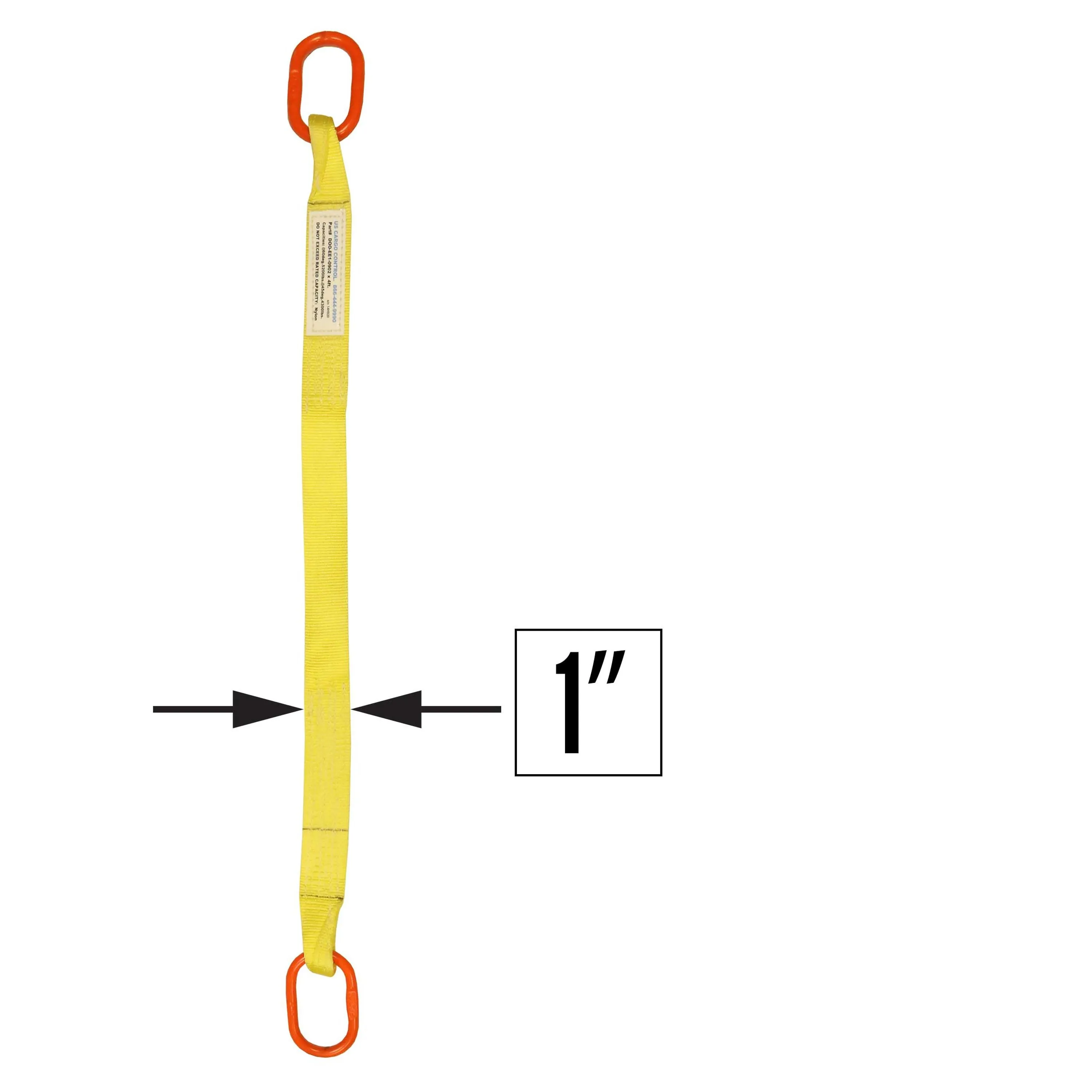 1"x3' (1 ply) Single Leg Nylon Sling w/ Master Link Both Ends