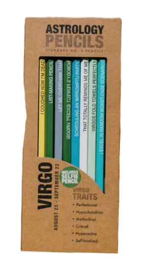 30% OFF SALE Astrology Pencils - Virgo