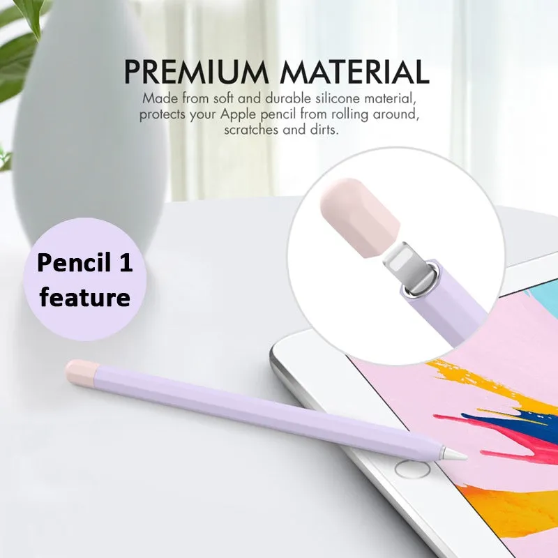 Apple Pencil 2nd Generation Case Cover Silicone Sleeve Skin |Protective Holder Skin Grip Case|  Black & Yellow