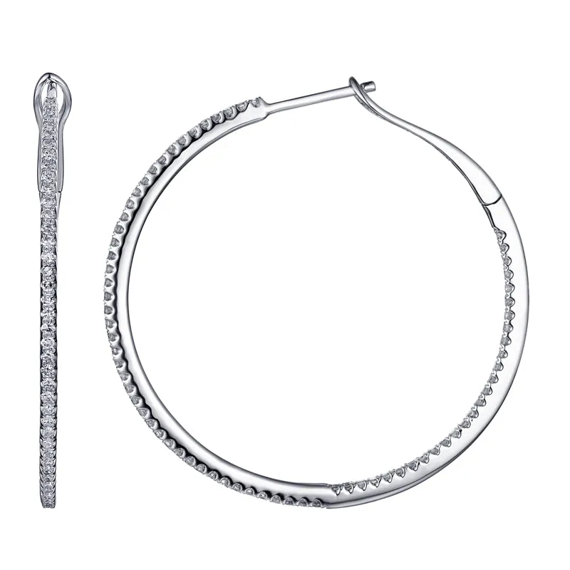 Big Diamond Hoop Earrings