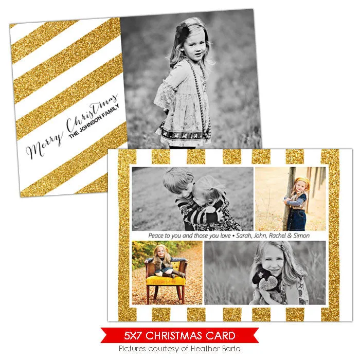 Christmas Photocard Template | Shining