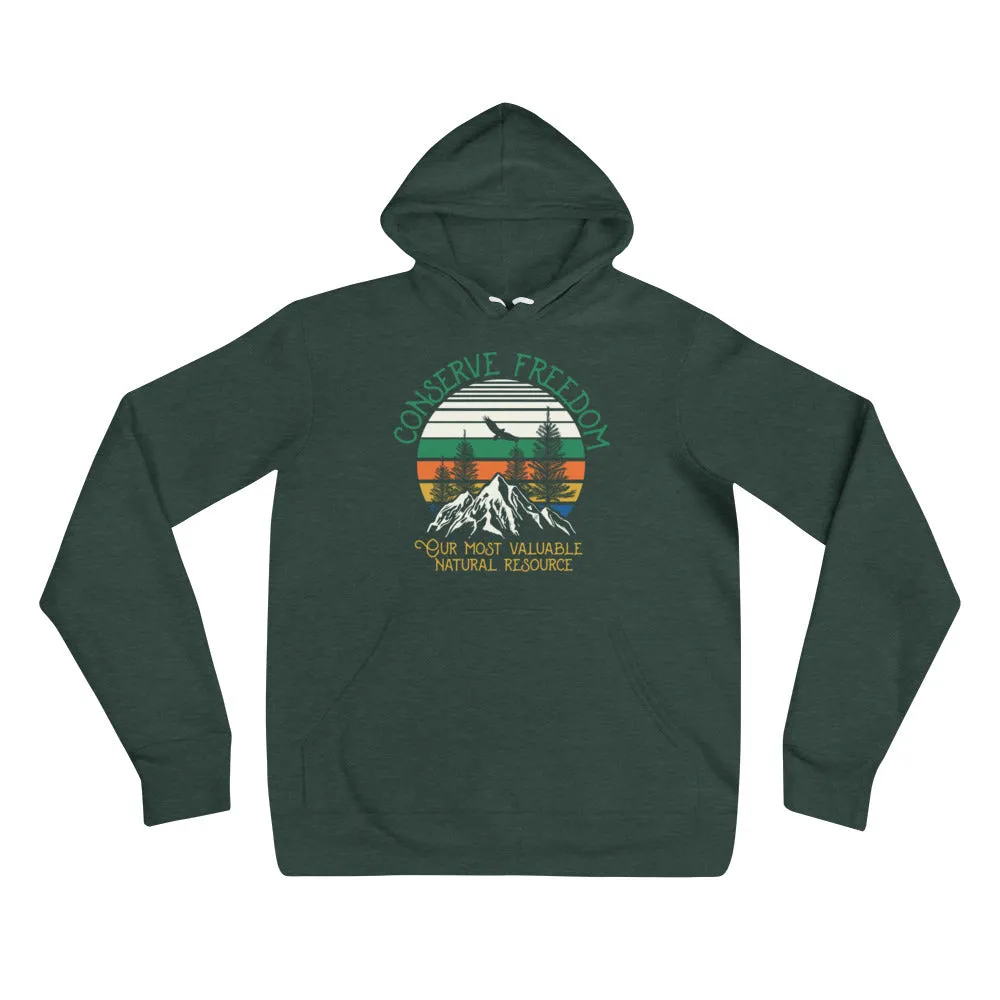 Conserve Freedom Sponge Fleece Unisex Hoodie Sweatshirt