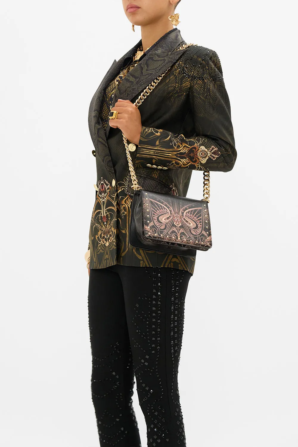 CROSSBODY BOX BAG WITH CHAIN NOUVEAU NOIR