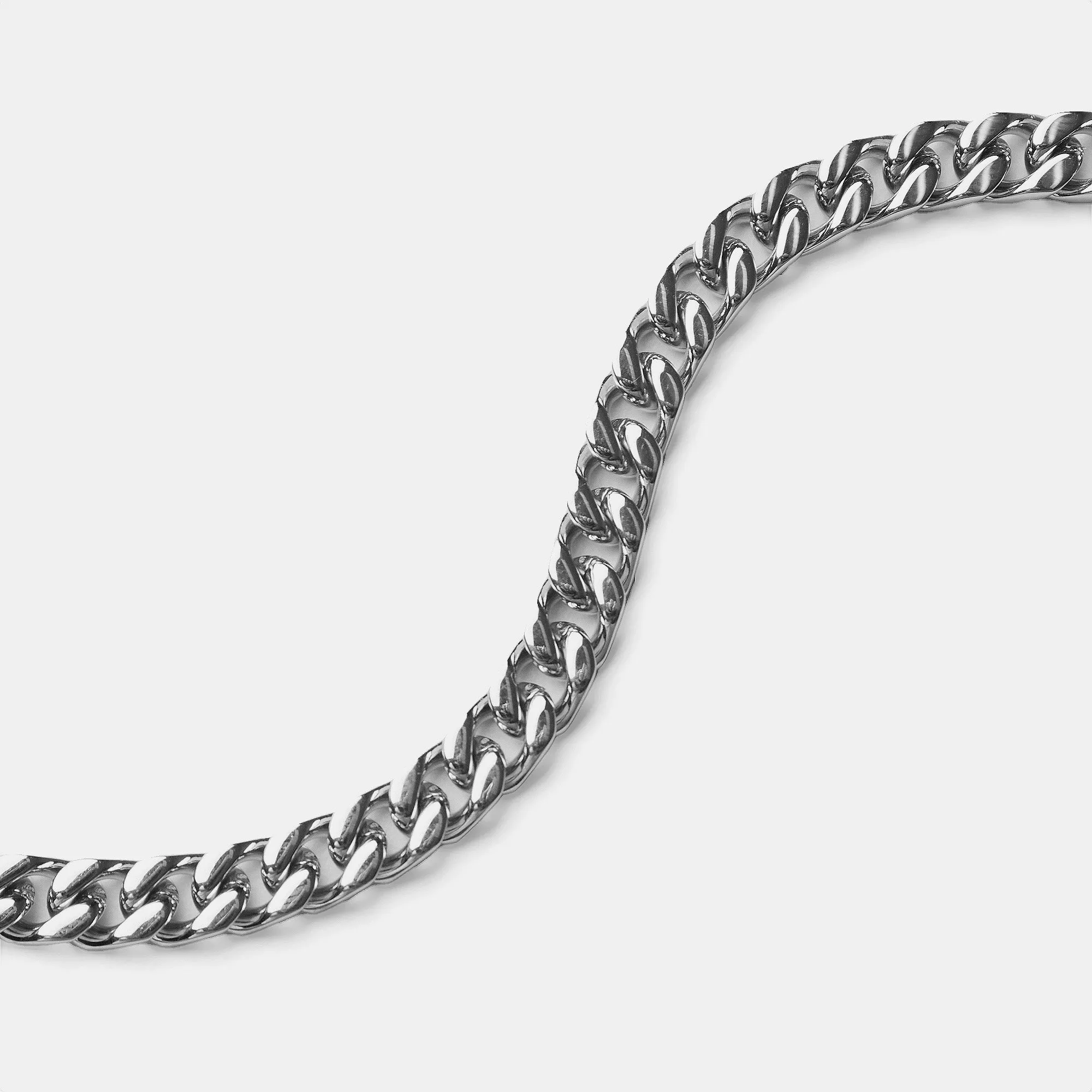 Curb Link 7mm Bracelet | Silver