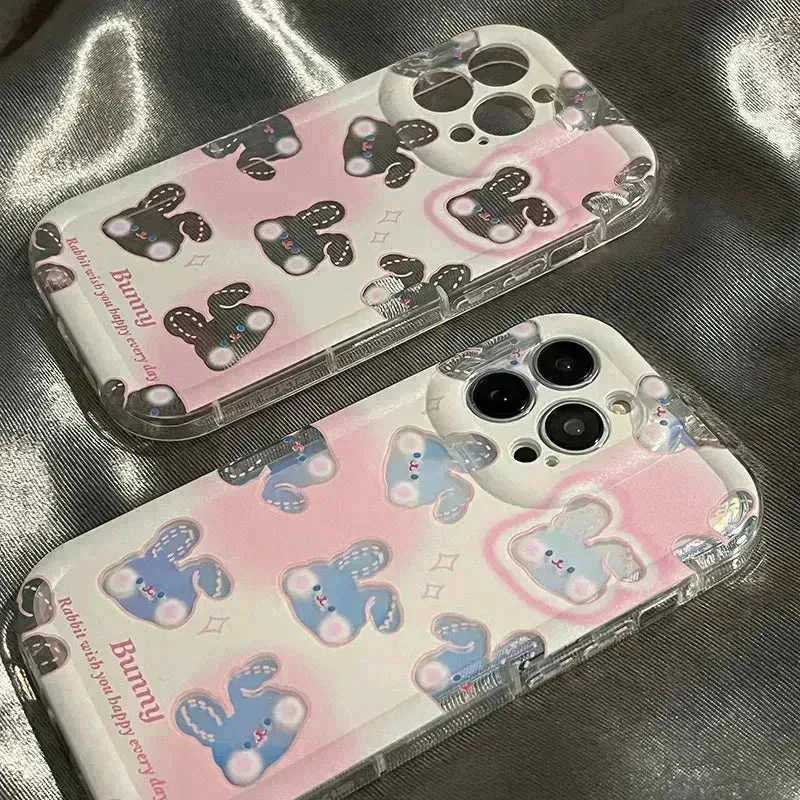 Cute Gradient Laser Rabbit Phone Case