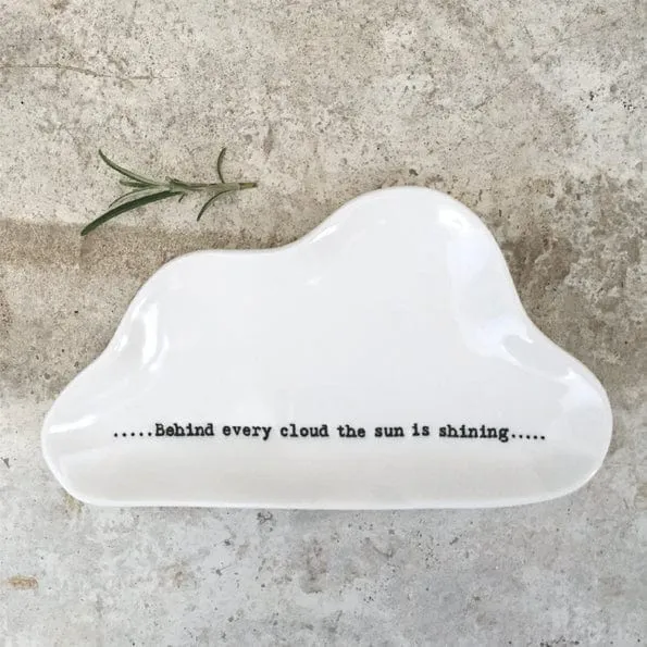 East of India Porcelain Wobbly Cloud Dish - Behind Every Cloud