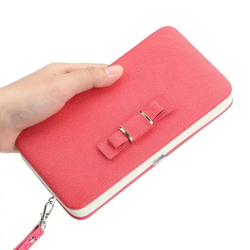 Elegant Bow Decor Phone Wallet