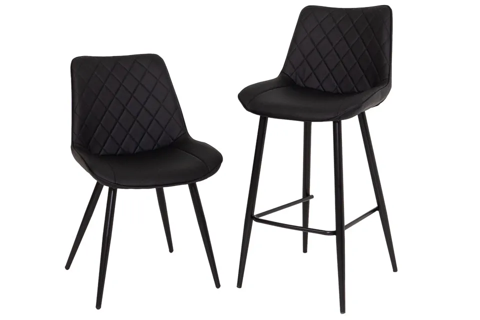 Finley - Black Faux Leather Dining Chair