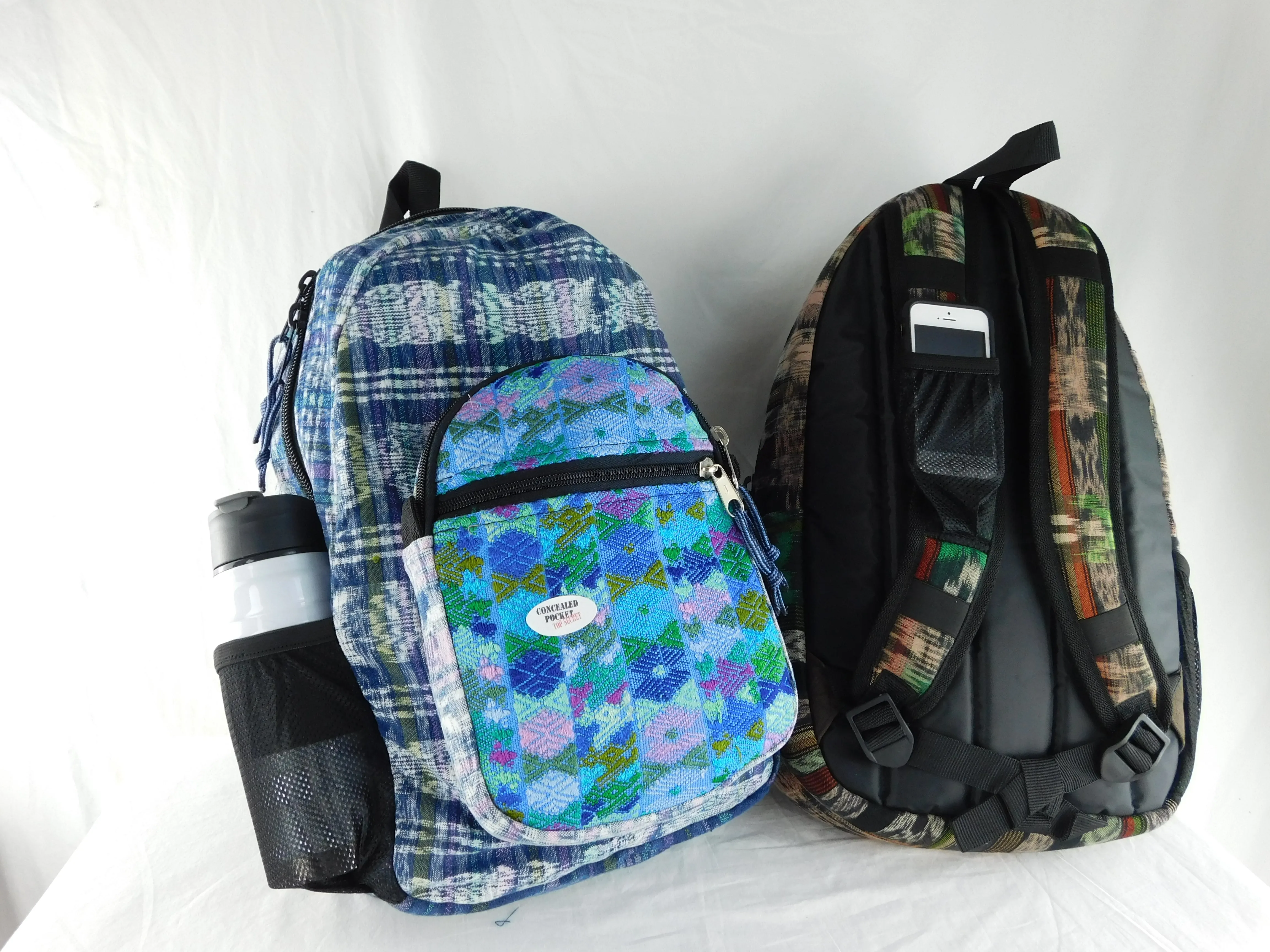 Hand-Woven Backpack with Hand-Brocaded Accents (Medium)