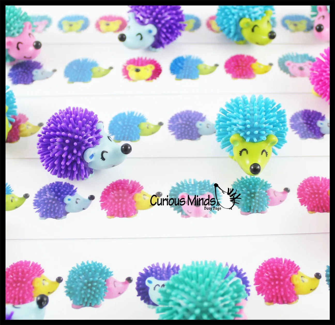 Hedgehog Patterns Busy Bag - Educational Toy with Cute Hedge Hog Figurines - Math Patterning Game