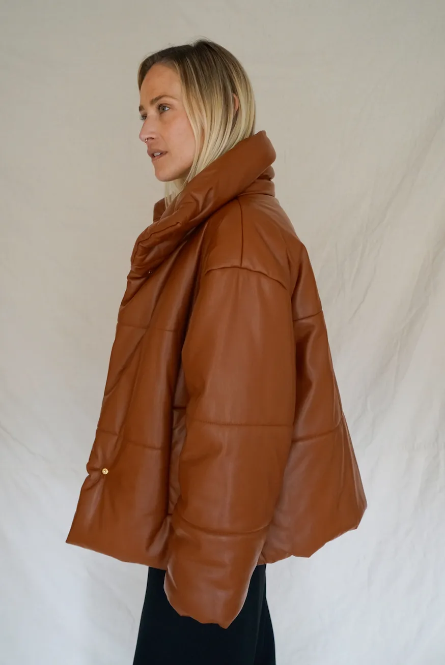 Hide Vegan Leather Puffer Jacket