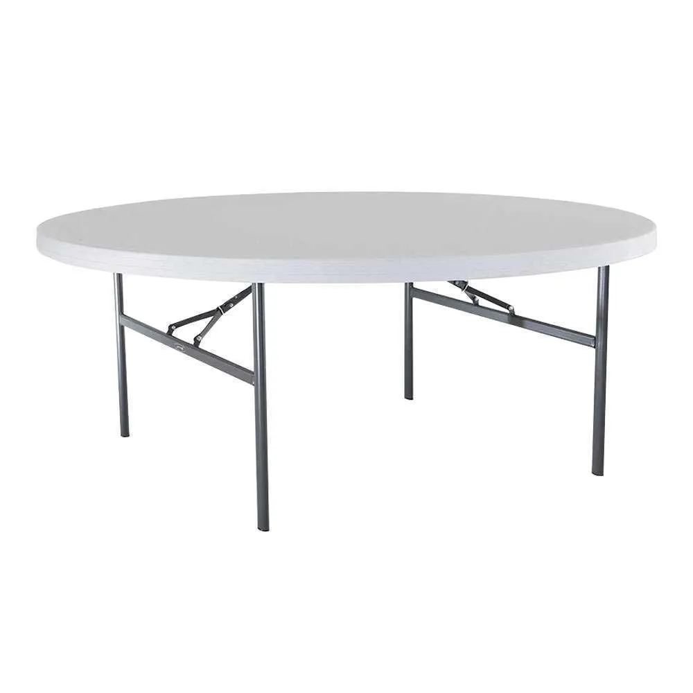 Lifestyle Folding Table Round 6ft  White