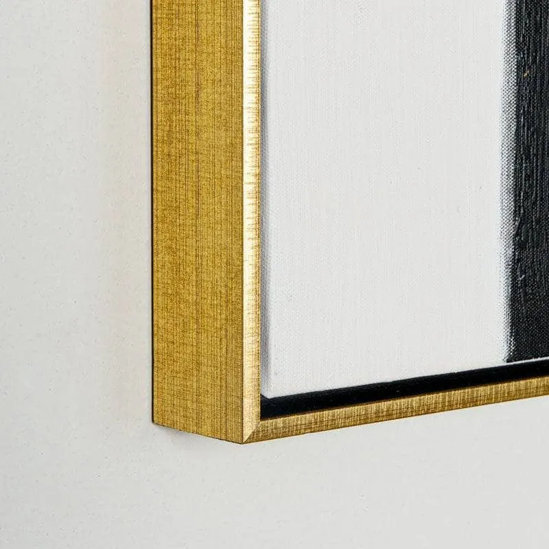 Monochrome Abstract Framed Canvas