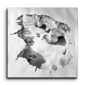 Monochrome Coastal Cliff Serenity