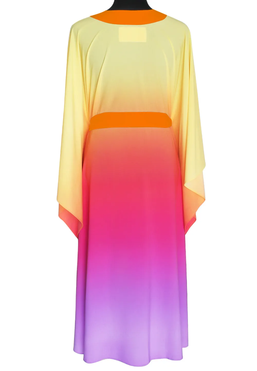 Monochrome Ombre - Love Kimono (Neon Orange) - Long