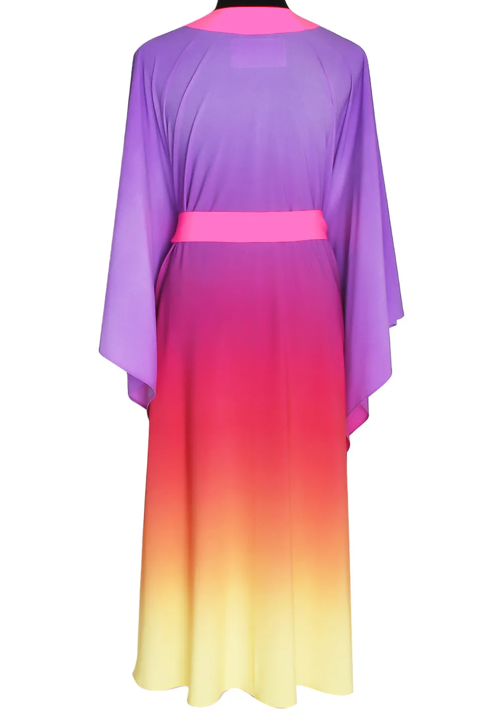 Monochrome Ombre - Love Kimono (Neon Pink) - Long