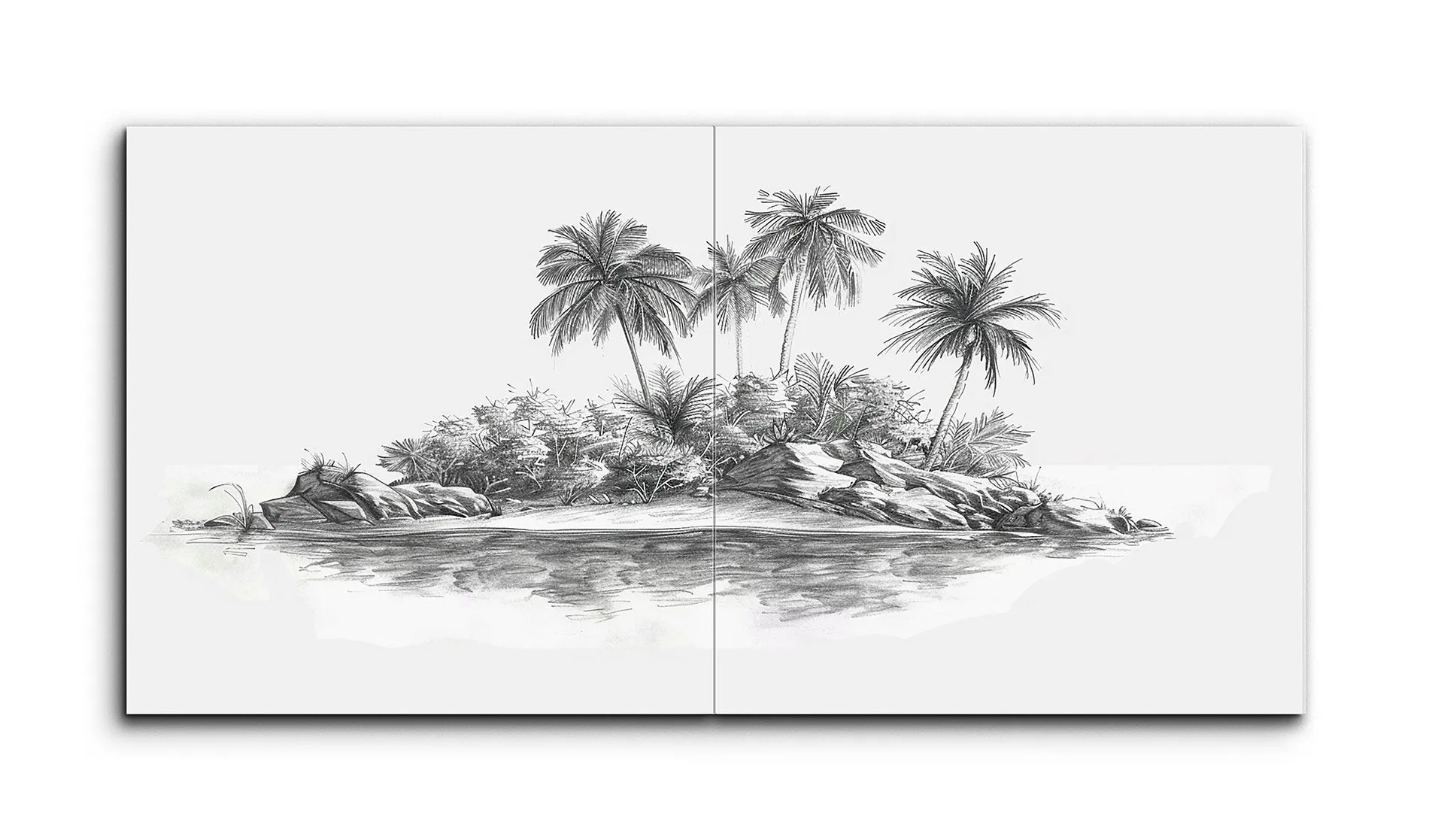 Monochrome Tropical Reflection