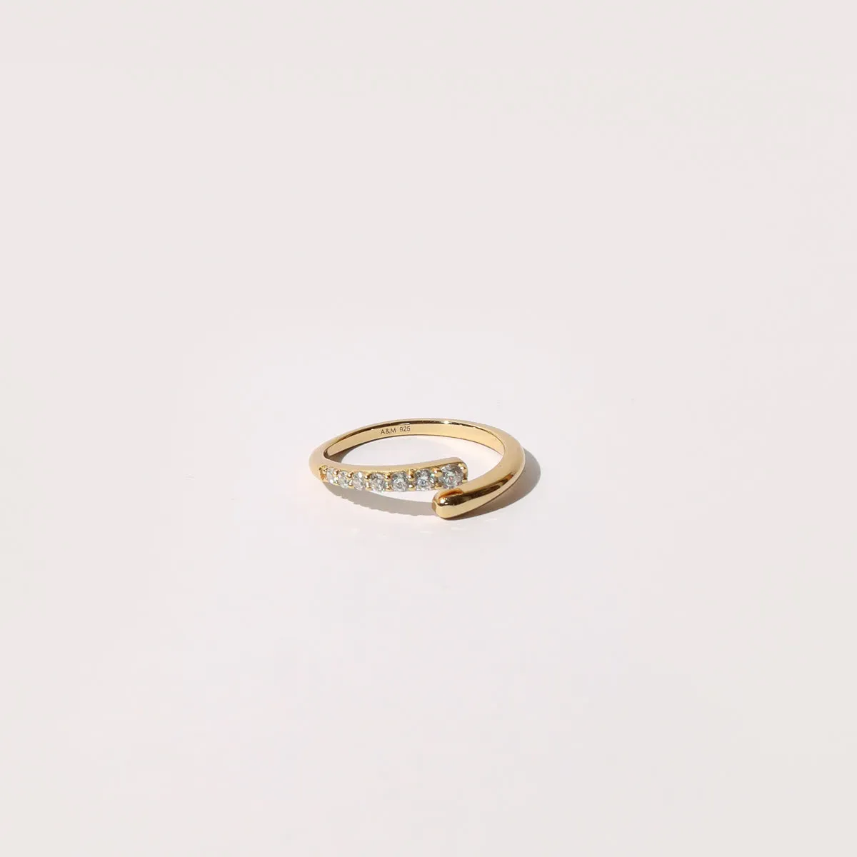 Orbit Crystal Open Ring in Gold
