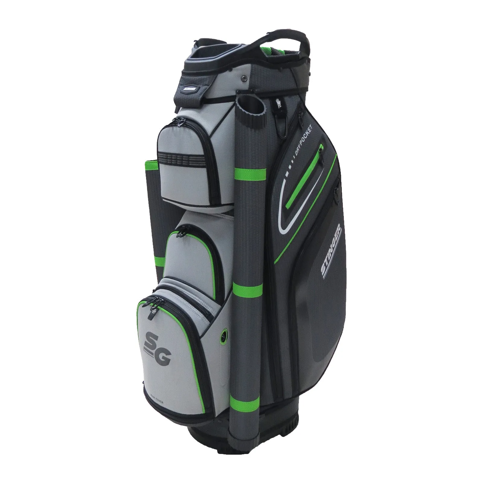 Premium Cart Bag - Lime / Grey / Charcoal