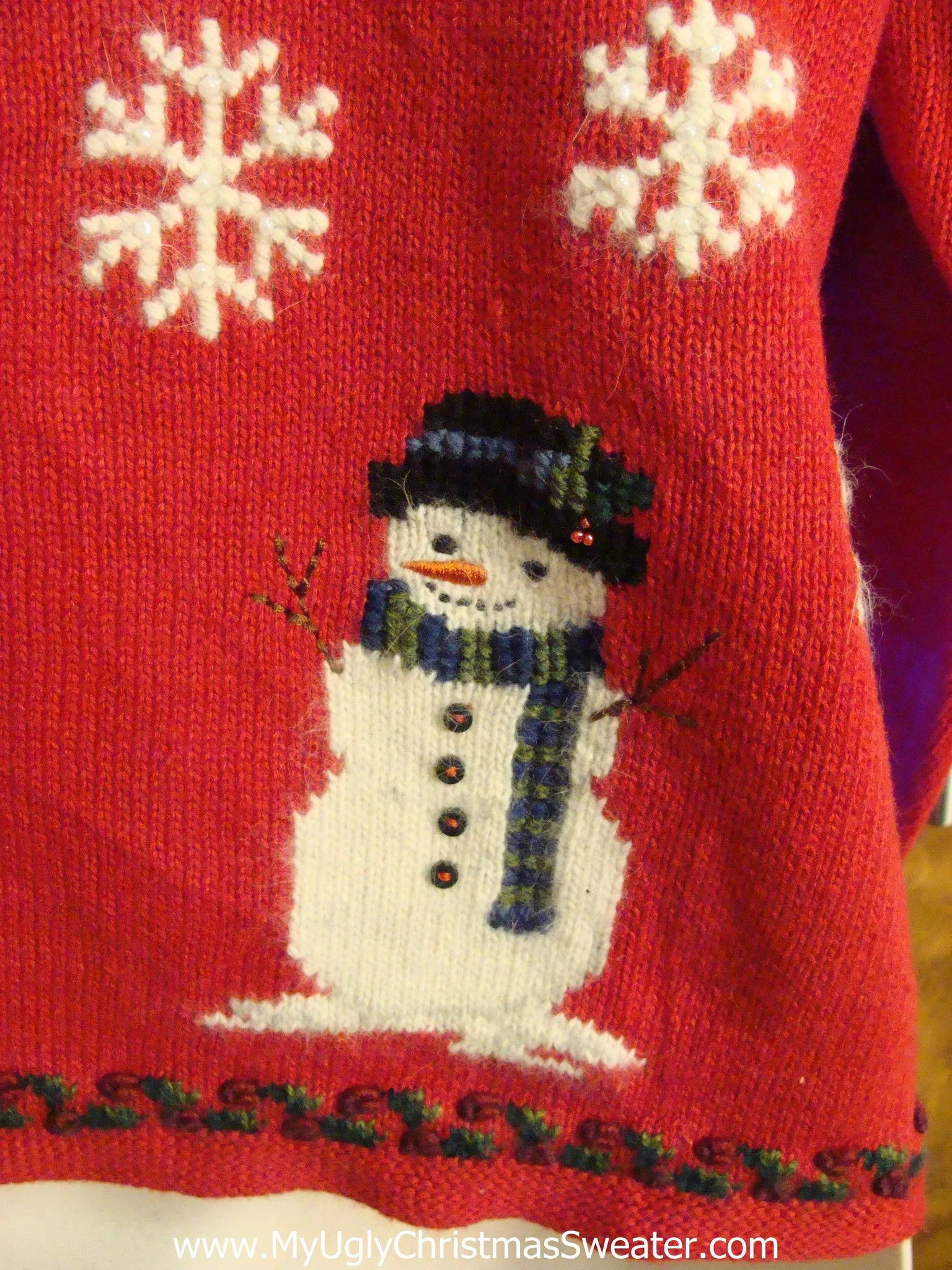 Red Cute Christmas Reindeer Sweater with Lights