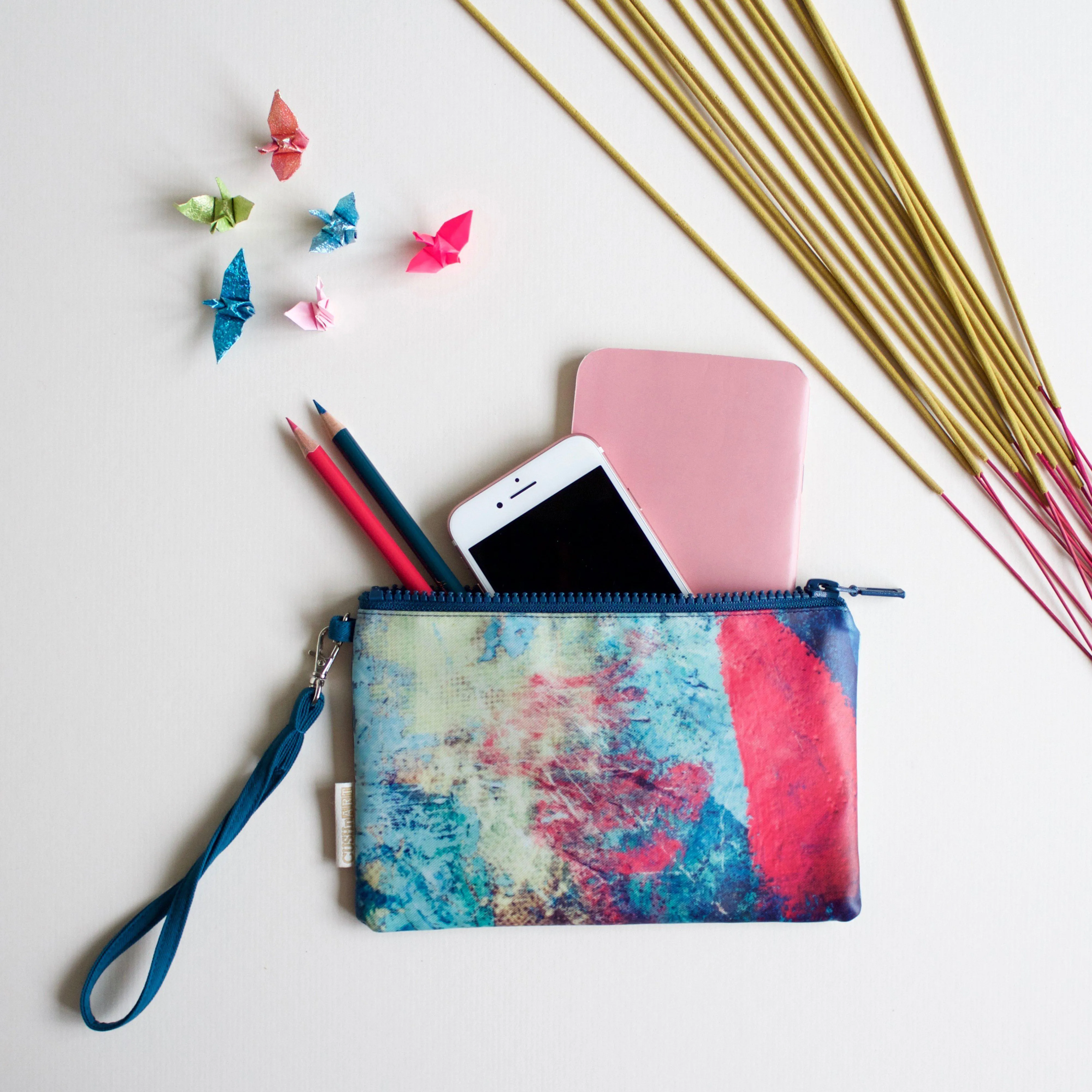 Splash Paint Water Resistant Clutch