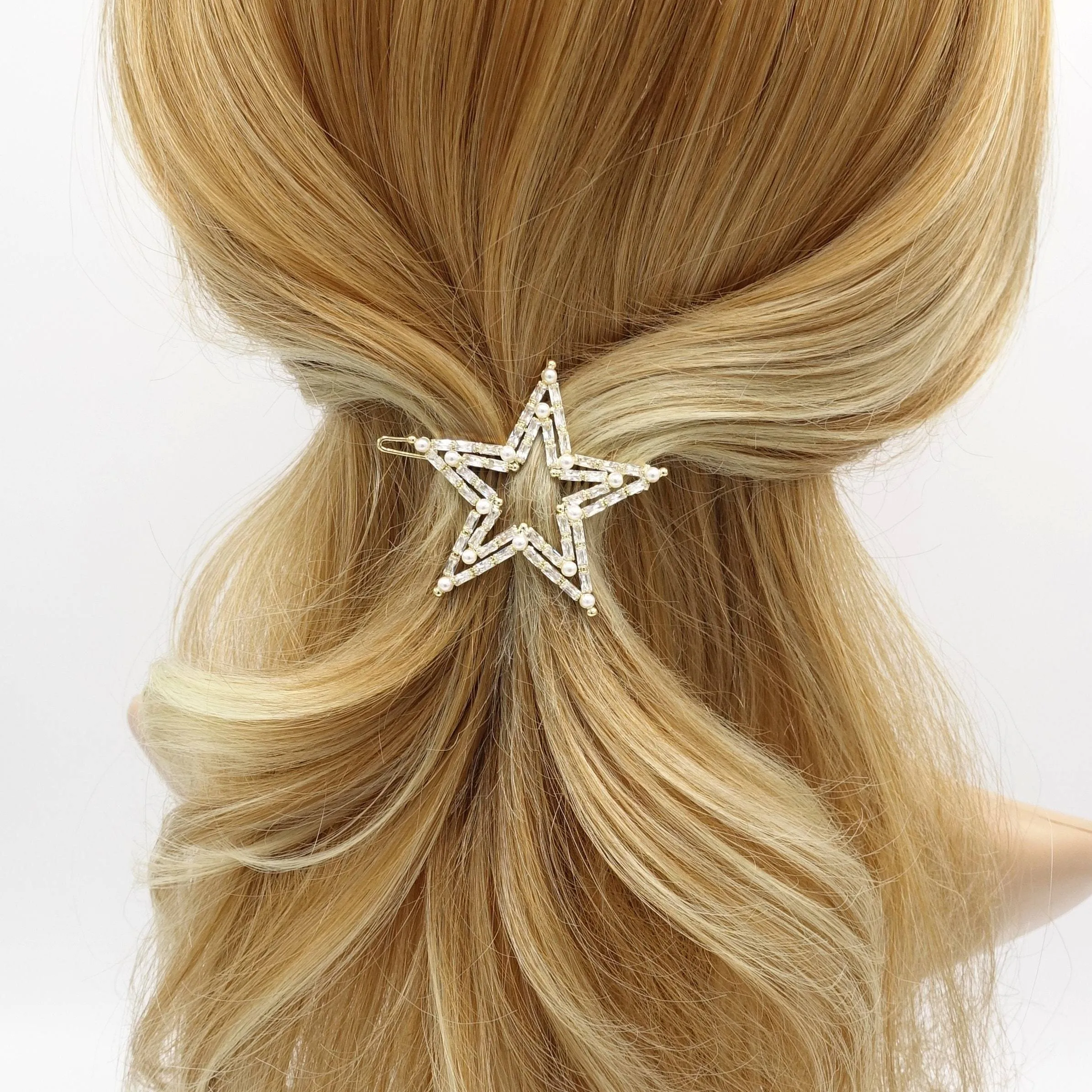 star hair clip bling hair accessory for women