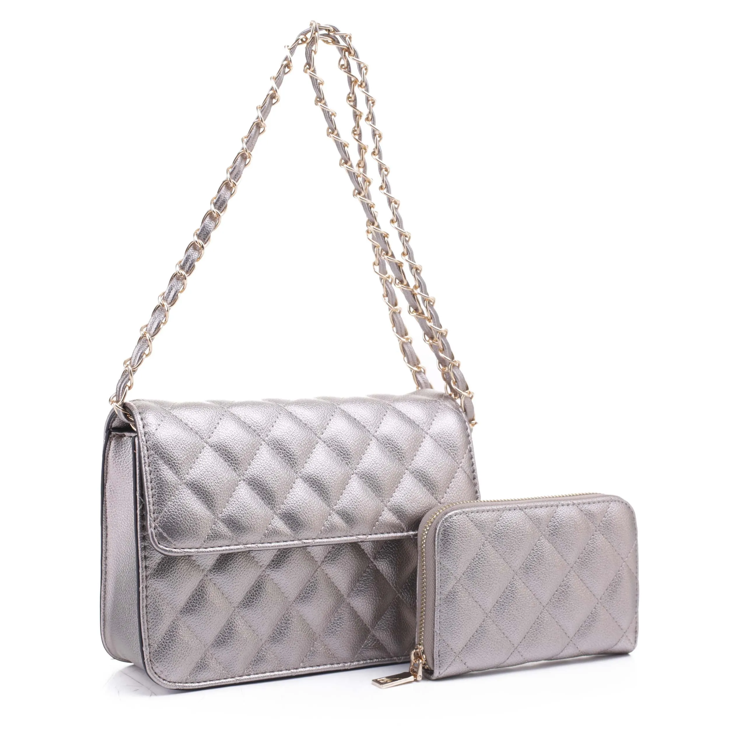 Valeria Quilted Crossbody Set