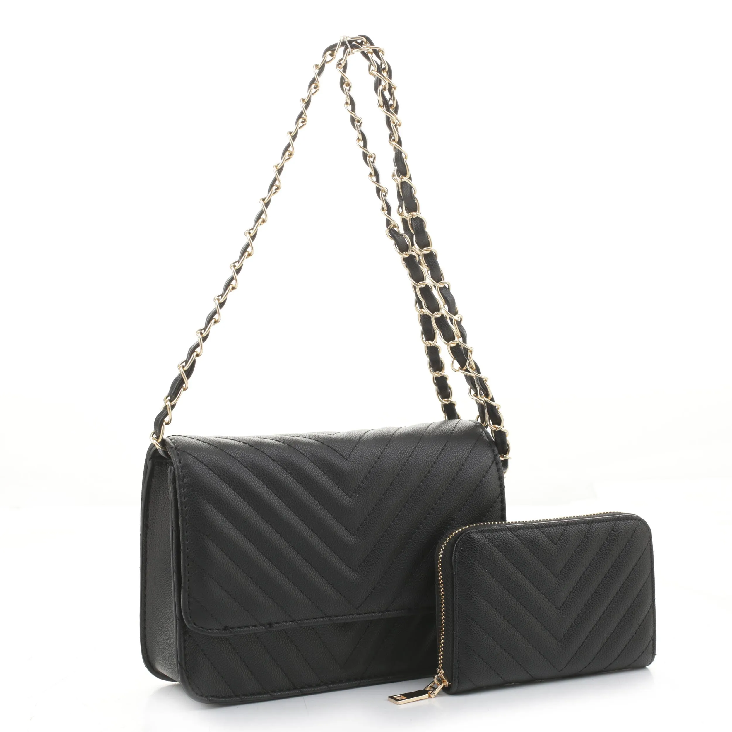 Valeria Quilted Crossbody Set