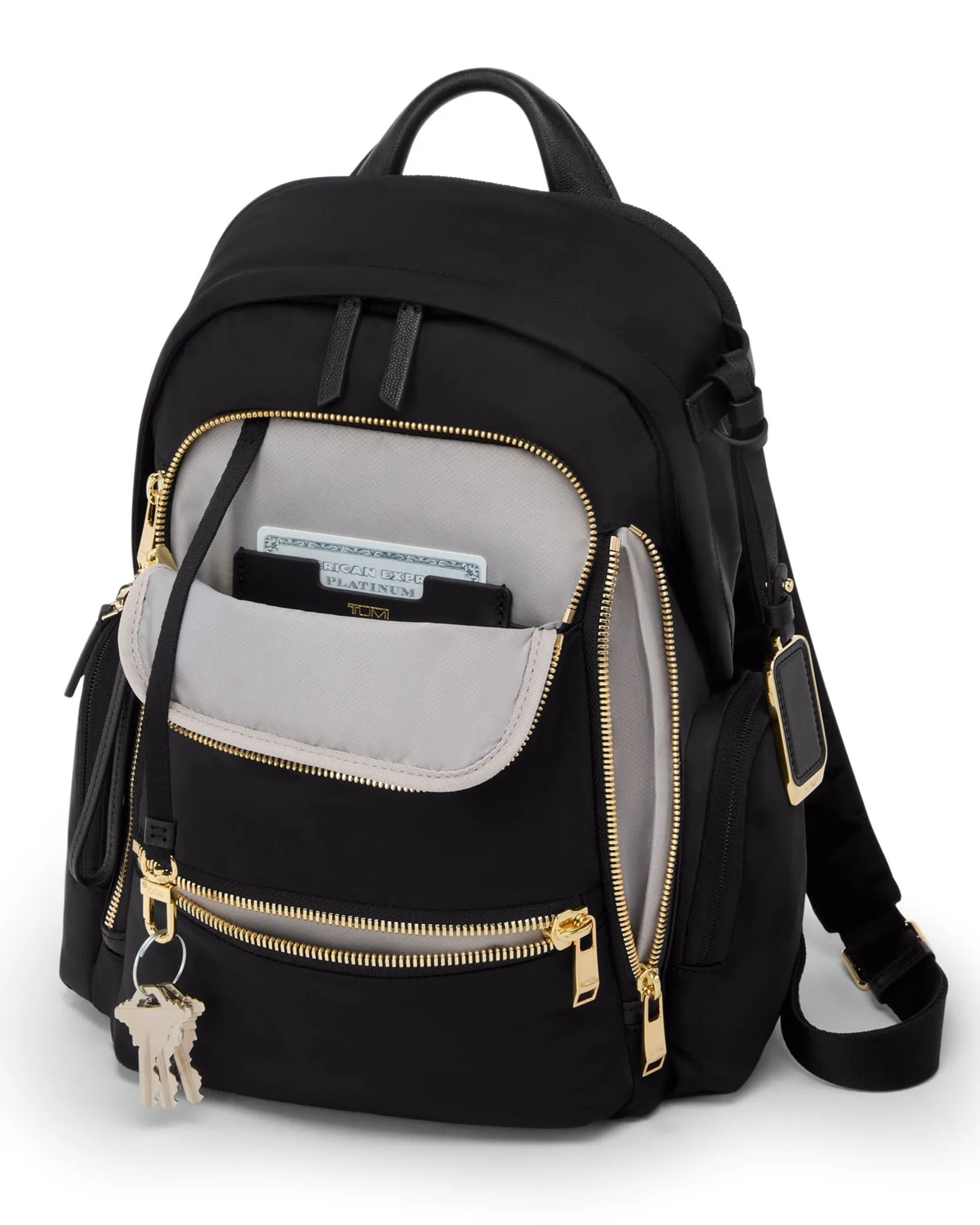 VOYAGEUR Celina Medium Backpack - Black/Gold