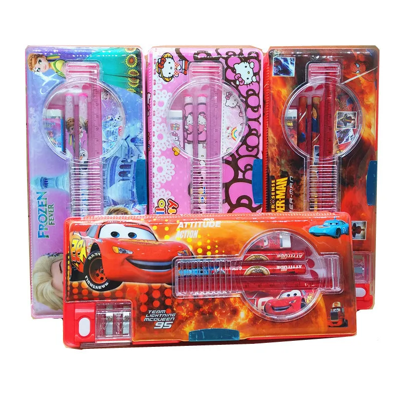 Wholesale Double Sided Multifunctional Children Plastic Magnetic Pencil Case(F)JDC-PB-Leh002